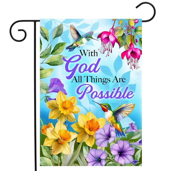 Briarwood Lane All Things Are Possible Garden Flag