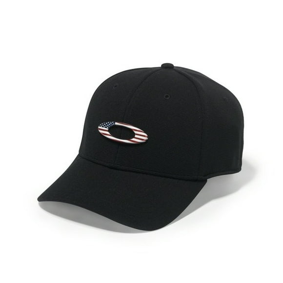 OAKLEY STANDARD ISSUE 911545-01V-SM OAK TINCAN CAP BLK/AMERICAN FLAG S/M