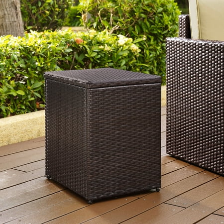 Rectangular Wicker Table - Crosley Palm Harbor Outdoor Wicker Rectangular Side Table