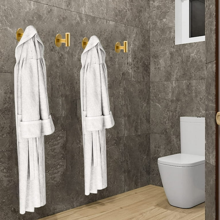 YIGII adhesive towel hooks - self adhesive robe hooks home coat hook sus  304 stainless steel bathroom