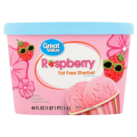 Great Value Raspberry Sherbet, 48 oz
