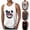 Black, variant on WREESH Men's Fitness Tank Top Crew Neck Graphic Tee 4th of July Shirts and Workout Tops Black