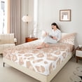 thumbnail image 4 of Castle Fairy Girls Female Women Animal Leopard Print Twin Sheet Sets 3pcs,Bling Brown Glitter Twin Fitted Sheet Microfiber,Dreamy Princess Breathable Flat Sheet,Ultra Soft Home Decor, 4 of 7