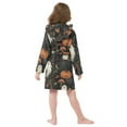 thumbnail image 4 of FORMRS Niños Bathrobe Unisex Hooded Robe Soft Plush Pajamas Sleepwear, Size 10-12T, Autumn Ghost Pattern, 4 of 7