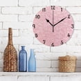 thumbnail image 3 of GZHJMY Shiny Light Pink Wall Clock,Silent Non Ticking 10 Inch Battery Operated Round Wall Clocks for Kitchen,Home,Bedrooms,Office Decor, 3 of 6