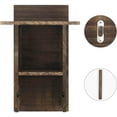 thumbnail image 6 of 2 Tier Wood Toilet Paper Holder Wall Mount Tissue Roll Storage Dispenser w/Shelf, 6 of 7