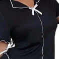 thumbnail image 5 of uublik Pajamas for Women Set 2 Piece Lounge Set Casual Short Sleeve Tops and Pants Loungewear Matching Sleepwear Black, 5 of 5