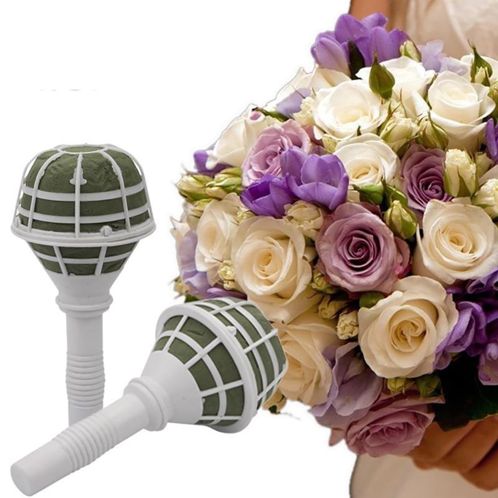 Wedding Party Bridal Flower DIY Decoration Bouquet Foam Holder Handle 