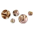 thumbnail image 2 of Designart "Luscious Liquid Gold In Subdued Pink And Taupe I" Abstract Liquid Ink Metal Wall Art Set of 5 Piece, 2 of 5