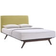 thumbnail image 2 of Modway Tracy Modern MDF and Rubberwood Queen Bed in Cappuccino/Green, 2 of 6