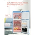 Krib B Retro 3.5 Cu.ft Compact Refrigerator, Mini Fridge w/ Freezer