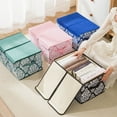 thumbnail image 6 of Storage Box with Double Lid, Large Capacity Foldable Fabric Storage Box with Removable Divider for Home Bedroom Office, 6 of 18