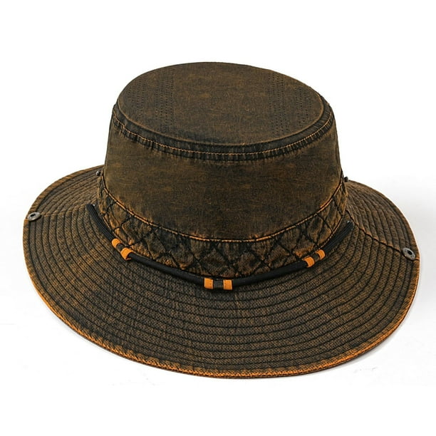 Sombreros de verano para exteriores, montañismo, sombrero de pescador para hombre, sombrero vintage de viaje con protector solar, sombrero de pesca de ala grande, sombrero protector solar, tops para h