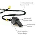 thumbnail image 3 of Instructor Whistles Black Stainless Steel Whistle Bulk Metal Sports Thank You Loud Clear Sound Teacher Referee Gear with Lanyard, 3 of 6