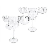 National Lampoon's Christmas Vacation Moose Mug 2-Piece Acrylic Wine Glass Set