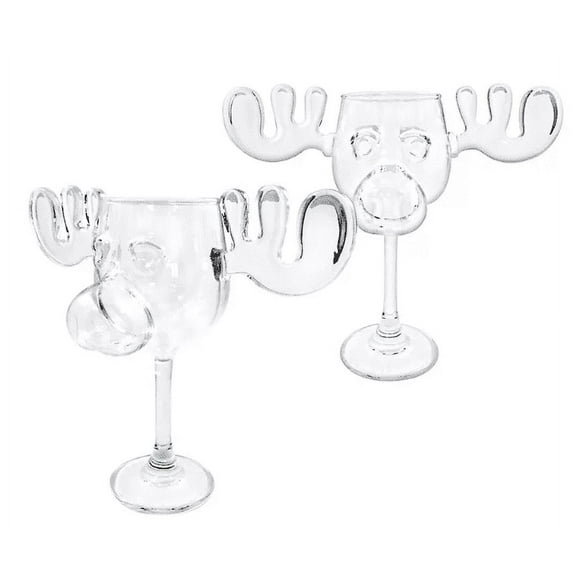 National Lampoon's Christmas Vacation Moose Mug 2-Piece Acrylic Wine Glass Set