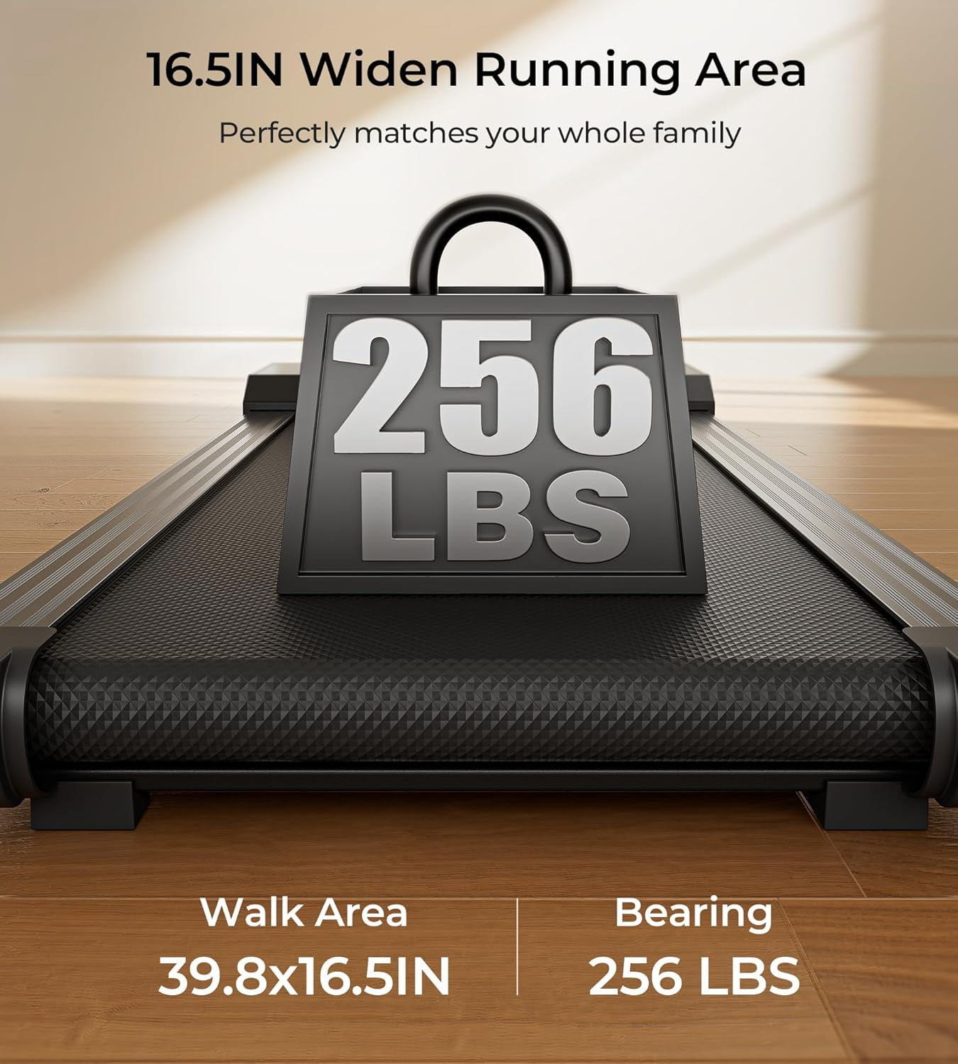 UPGO Walking Pad Treadmills Under Desk Treadmills for Home/Office 265LBS Weight Capacity & Bluetooth Speaker