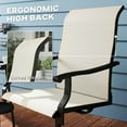 thumbnail image 6 of Outsunny Patio Swivel Chairs Set of 2, High Back Patio Dining Chairs with All-Weather Mesh Fabric and Metal Frame for Backyard, Porch or Garden, Beige, 6 of 10