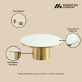 thumbnail image 4 of Manhattan Comfort Glenn Modern Coffee Table with Stainless Steel Base in Gold, 4 of 8