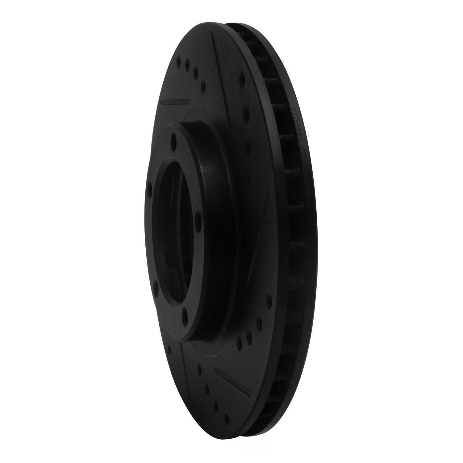 Dynamic Friction Company 633-76120R DFC Brake Rotor - Drilled And Slotted - Black