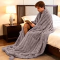 thumbnail image 4 of TIELUTT Thickened Rabbit Plu Sh Nap Blanket Bunny Blanket for Adults Soft Warm Fuzzy Size Fall Blanket Big Thick Blankets for Winter Large Blankets for Adults Size Blanket Full Blanket, 4 of 4