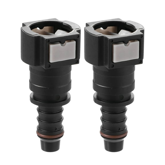 2pcs Car 3/8 Fuel Line Quick Connector Fuel Line Nylon Hose Pipe Straight Female Connector for 3/8 to 5/16 ID Nylon Tube