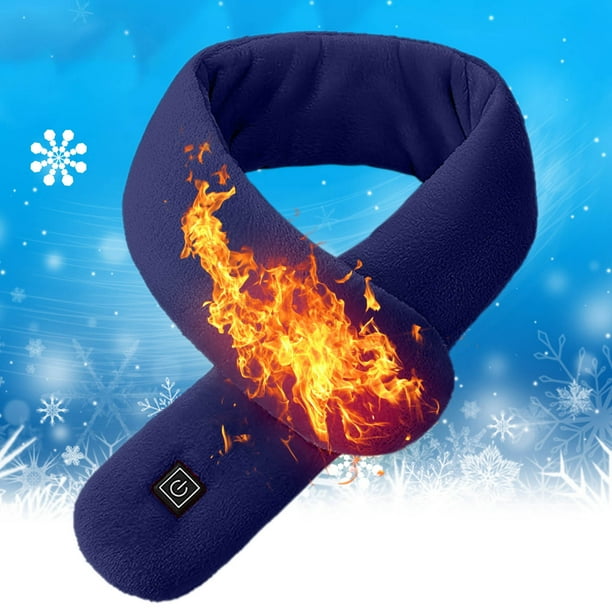Bufanda de invierno cálida y calefactora para Navidad con enchufe USB, protección para el cuello, pañuelo para el cuello