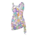 thumbnail image 5 of Whosucclay Easter Bunny Eggs Pattern Girls One Piece Swimsuit for Swimming Bathing, Removable Pad Adjustable Girls' One Piece Swimsuit with Cover Up, 11-12 Years Old, 5 of 10