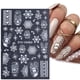 thumbnail image 2 of Adhesivo 3D para uñas de alce y copos de nieve blancos, bonitos deslizadores de lámina navideña, calcomanías adhesivas brillantes, accesorios de manicura de Año Nuevo, FBSTZ-CS083, 2 of 4