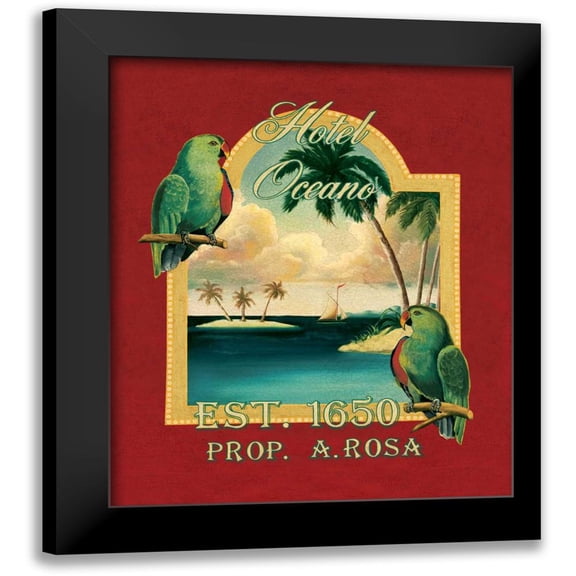 Jones, Catherine 12x14 Black Modern Framed Museum Art Print Titled - Hotel Oceano