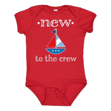 

Inktastic Baby Boy New to the Crew Sailboat Gift Baby Boy or Baby Girl Bodysuit