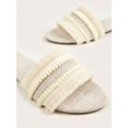 thumbnail image 4 of Women Orange Raw Trim Design Flat Sandals, Funky Open Toe Slide Sandals For Summer, 4 of 4
