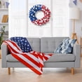 thumbnail image 3 of Lyacmy Memorial Day Wreath for Front Door Patriotic Wreath, 22 Inch 4th of July Door Wreath Red White Blue Wreath Handcrafted Wreath for Presidents' Day Party Supplies Decorations, 3 of 7