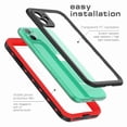 thumbnail image 4 of Dteck Full Body 360 Protective Shockproof Dirtproof Sandproof IP68 With Build in Screen Protector Phone Case, For iPhone 11 Pro Max (6.5 inch), red, 4 of 7