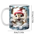 thumbnail image 2 of Fanshiluo Christmas Ceramic Mug Clearance,10 oz White Christmas Animal Printed Gifs Coffee Cup,Office Coffee Cup Gift on Sale, 2 of 2