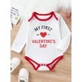 thumbnail image 2 of Bagilaanoe Newborn Baby Girl Boy Valentine Rompers LetterPrint Long Sleeve Bodysuits 3M 6M 9M 12M 18M Infant Cute One Piece Jumpsuit, 2 of 9