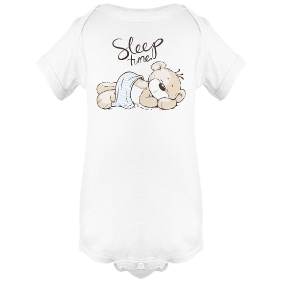Sleep Time Bear Sticker Bodysuit Infant -Image by Shutterstock,  Newborn