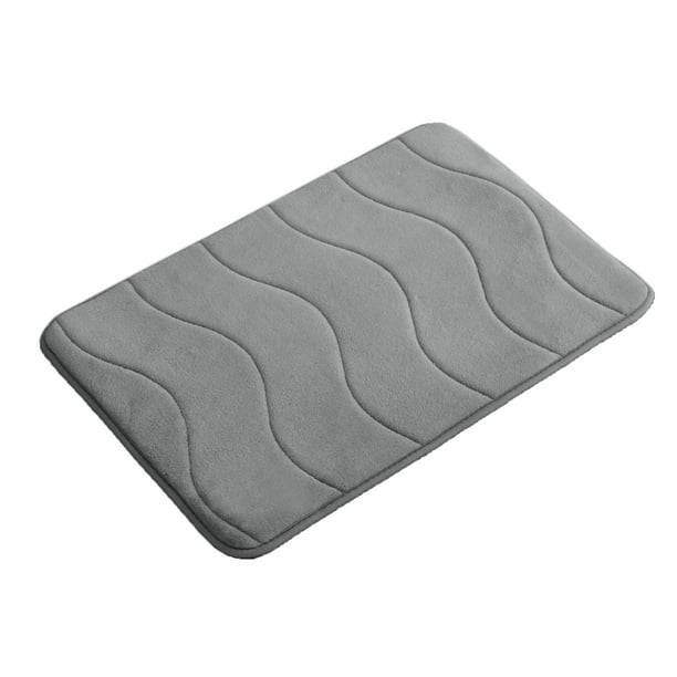Memory Foam Coral Velvet Non Slip Bathroom Mat/ Bath Rug, 17W X 24L