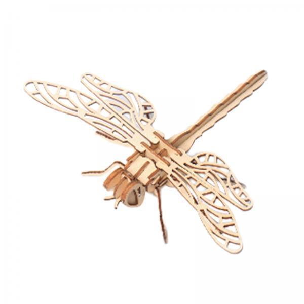 Bunblic 3x Enfants Casse-Tête en Bois 3D Modèle d'Insecte Kit d'Assemblage Éducatif pour Enfants 3 Pcs