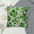 thumbnail image 2 of COMIO St Patricks Day Lumbar Pillow Covers Green Lucky Shamrock Clover Decorative Rectangle Pillow Cases Spring Holiday Throw Pillows Farmhouse Home Decor For Sofa Couch Bedroom Outdoor, 2 of 5