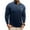 Dark Blue, variant on Men Striped Polo Shirts Casual Long Sleeve Color Block Turn-Down Collar Button T-Shirt Business Golf Athletic Slim Fit Sports Tops Summer Mens Clothes T Shirt Polo Tshirts for Men Blue XXXL