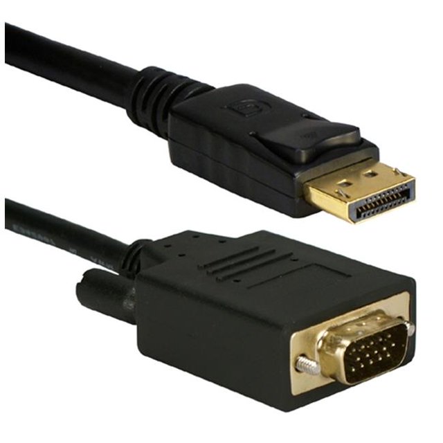 QVS DPVGA-15 Câble Vidéo DisplayPort vers VGA 15 Pieds