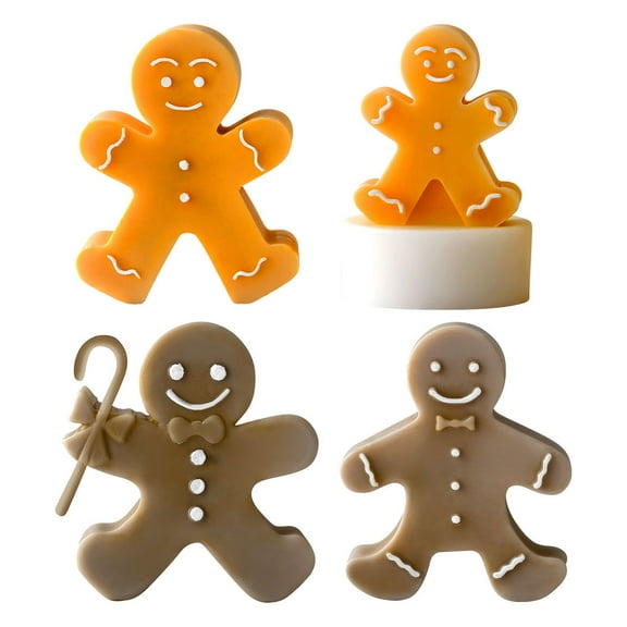 JDH silicone Christmas Silicone Molds Gingerbread Man Cookie Silicone Mold for Baking Mold DIY Handmade Soap Silicone Candle Mold for Decoration
