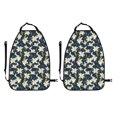 thumbnail image 2 of Kdxio Lilies Flowers Print 2 Pack Car Kick Mat Seat Cover Back Protector Mat with Pockets for Organizer Backseat Protector and Storage Anti Kick Pad for Vehicles, 2 of 9