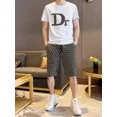 thumbnail image 4 of Conjunto de pantalones cortos estampados para hombre, ropa deportiva para gimnasio, camiseta negra ajustada con gráficos, conjuntos de pantalones cortos para hombre, conjunto de 2 piezas, dos conjunto, 4 of 5