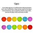 thumbnail image 3 of Bewildely 12 Uds. Huevos a juego para bebés, juguetes con reconocimiento de colores, forma educativa temprana, juguetes para niños pequeños, Juguetes Educativos, 3 of 4