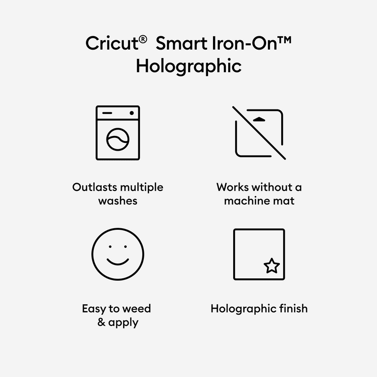 Cricut Smart Iron-On Holographic (25 x 12') Blue - 21620635