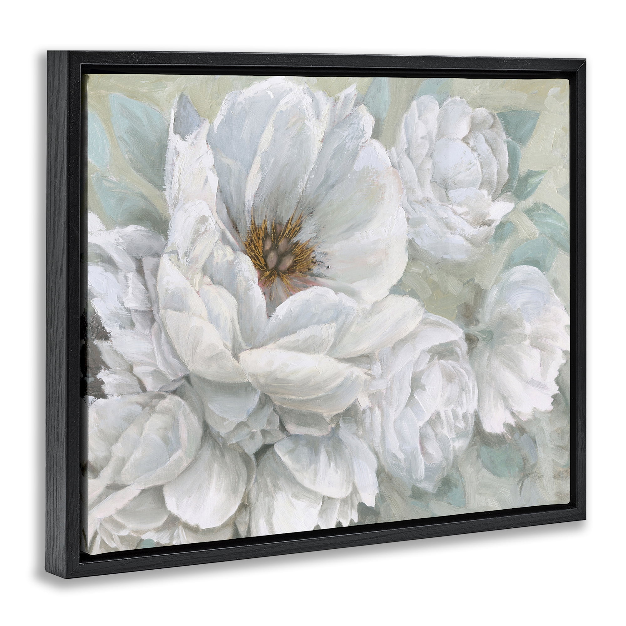 Stupell Industries White Beauty Bouquet Botanical & Floral Painting Black Floater Framed Art Print Wall Art, 31 x 25