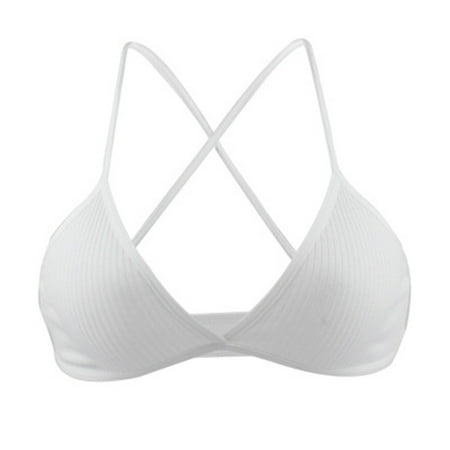 

Hozxclle Women Deep V Bralette Sexy Style Underwear Cup Wireless Lingerie Push Up Bra