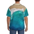 thumbnail image 3 of Pofeuu Beach Print Mens Casual Short Sleeve Shirts Beach Summer Spread Collar Pocket Tops Men's Casual Short-sleeved Shirt-XX-Large, 3 of 5